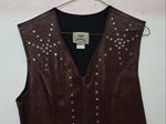 New Women’s 1849 Authentic Ranchwear Brown Snakeskin Show Vest Medium H-604