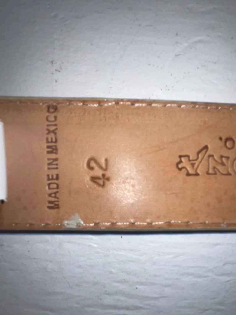 New Tan Genuine Leather Nocona Stitched 42” Belt #16108130 JJ-92