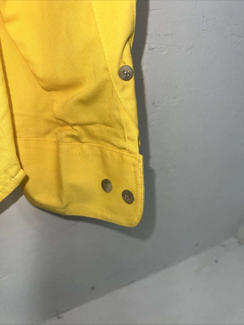 New Men’s Yellow Wrangler PBR Long Sleeve Button Up Shirt. XL S-28