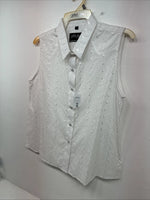 New Women’s White Horse White Designed Short Sleeve Pearl Snap Large II-88