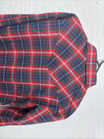 New Men’s ELY Plains Red Plaid Long Sleeve Pearl Snap 16  X 34 Large M-34