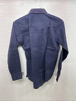 New Kids Tem Tex Blue Jean Long Sleeve Pearl Snap 14 AA-22