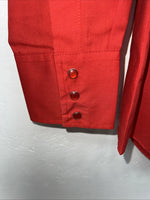 New Men’s Red ELY Cattleman Long Sleeve Pearl Snap Shirt. 16x35 L P-59