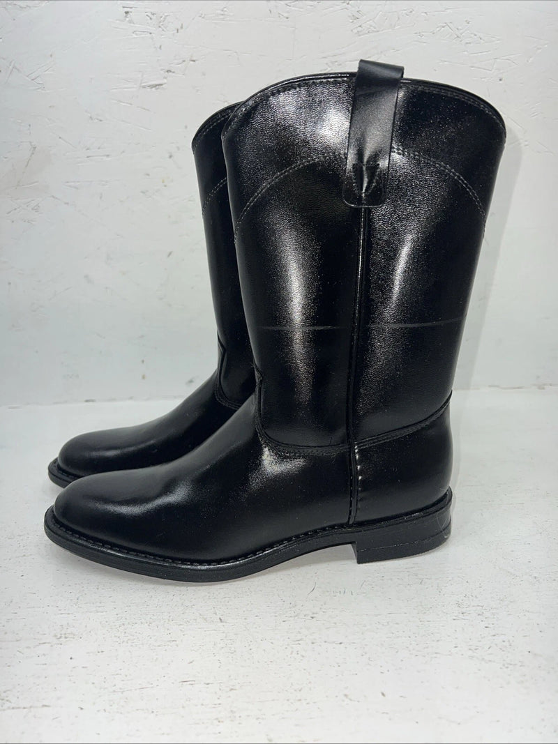 New Women’s Black Vamp And Foxing Cowboy Boots. S416 6.5  6 1/2 M. 19-69