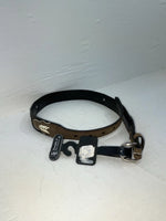 New Black Genuine Leather Double S Weaved And Pendent 30” Belt JJ-123