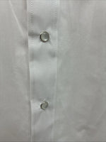 New Men’s White Horse White Long Sleeve Simple Pearl Snap 4XL J-48