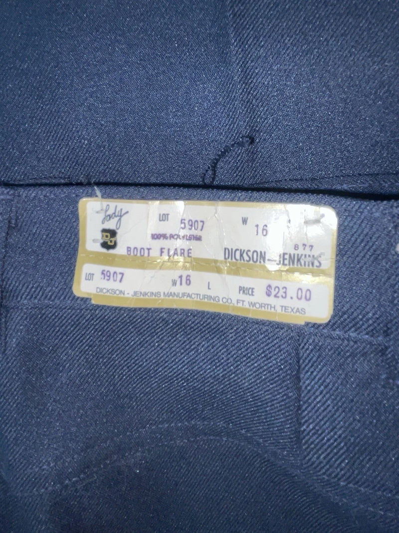 New Vintage Blue Dickson Jenkins Polyester Pants #5907 ZZ-77