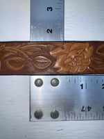 New Brown Genuine Leather Tooled 30” Belt #652 JJ-18