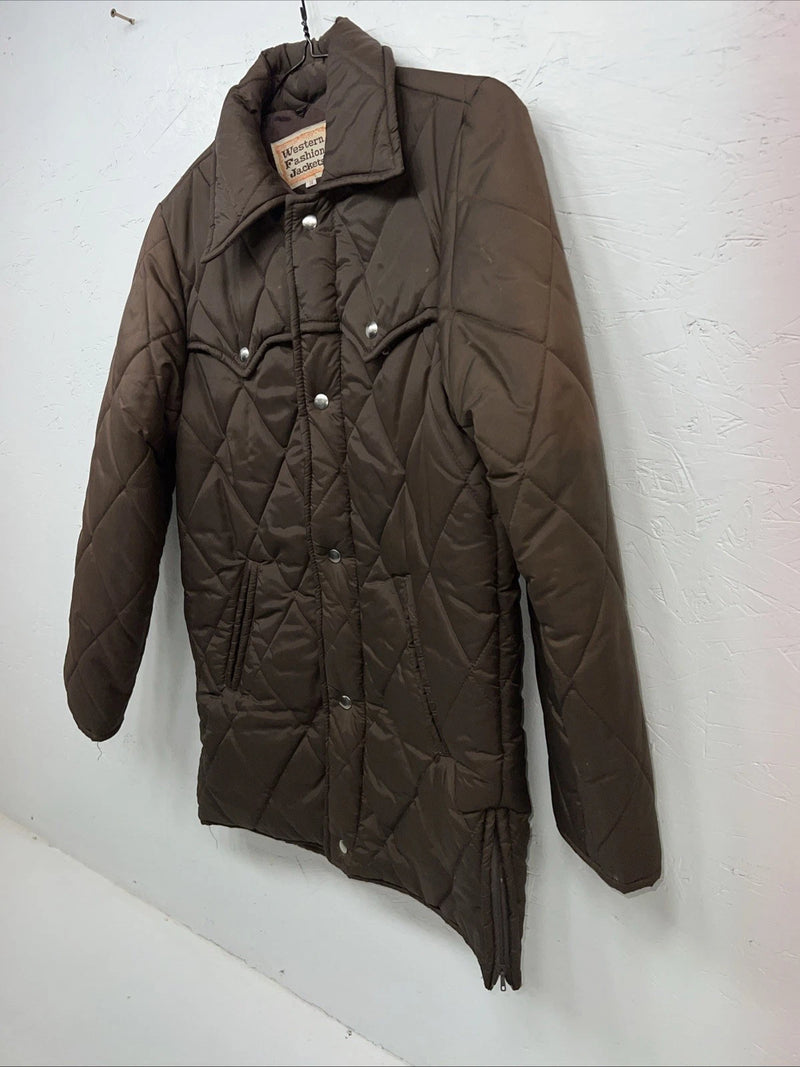 New Women’s Brown Western Fashion Puffer Jacket 14 RR-17