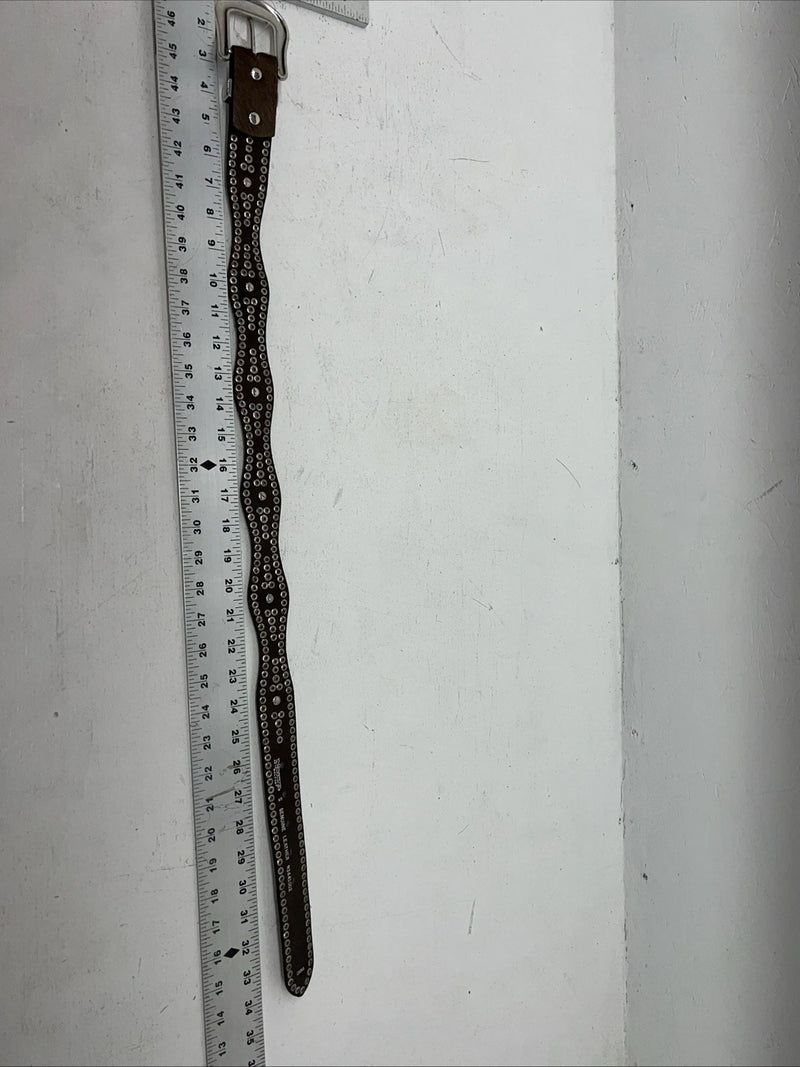 New Nocona Brown Fur Genuine Leather Belt Small #N3441002 W-18