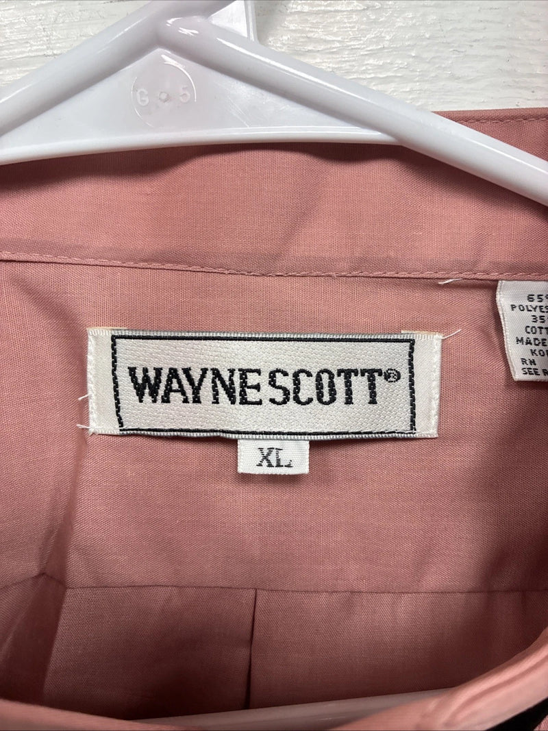 New Wayne Scott Red Long Sleeve Button Up English Shirt XL X-79