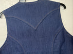 New Dickson Jenkins Blue Denim Vest Medium #7080 UU-38