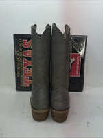 New Men’s Gray Texas Brand Cowboy Boots. 5412 11 D. 8-57