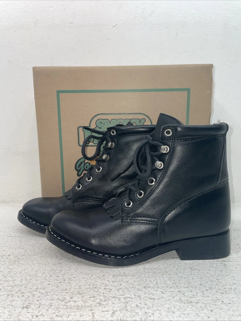 New Kids Black Lace Up Smoky Mountain Cowboy Boots. 3009 C 2. 23-140