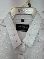 New Women’s White Horse White Designed Short Sleeve Pearl Snap Large II-88