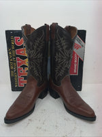 New Men’s Brown Texas Brand Cowboy Boots. 1201 10 D. 7-57