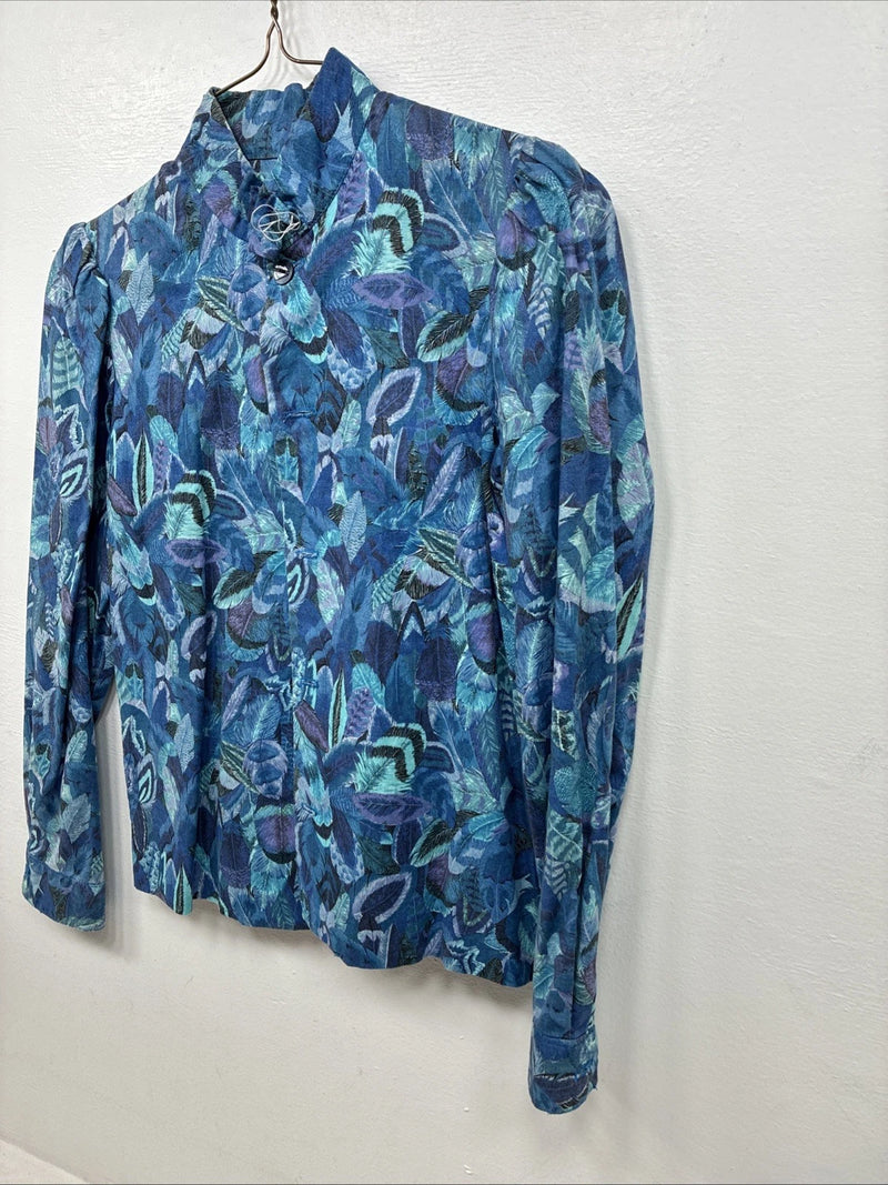 New Kids Blue Designed Long Sleeve Button Up Small MM-66