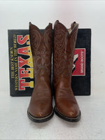 New Men’s Brown Texas Brand Cowboy Boots. 5111 9 D. 4-48