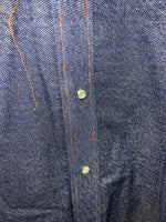 New Men’s Karman Western Wear Denim Pearl Snap Long Sleeve Shirt. 15.5x33 M I-24