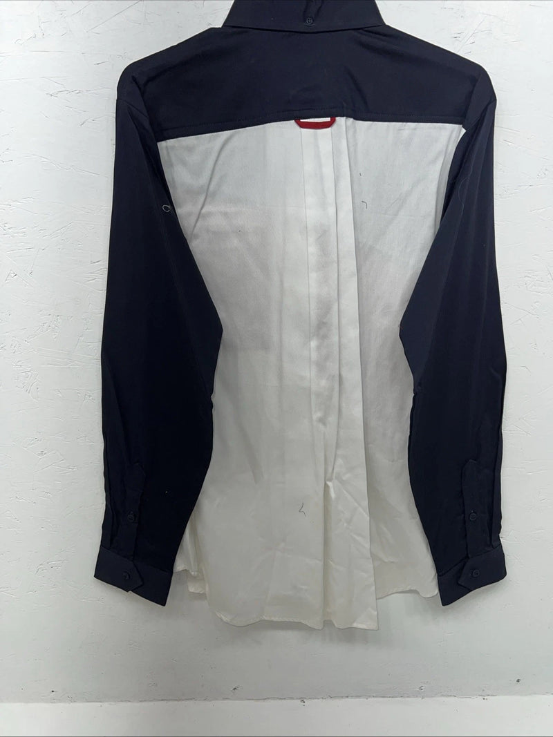 New Men’s Red Yellow White Blue “MO” Bette Button Up Long Sleeve Shirt L P-32