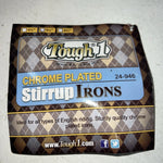 New Tough 1 Chrome Plated Iron 4 1/2” English Stirrups #24-946 D-500