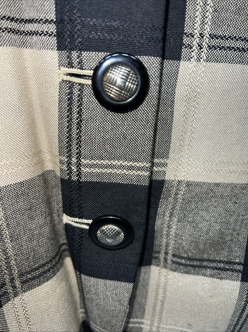 New Women’s Atrium Tan Plaid Jacket 14w H-608