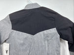 New Women’s Cowboy Threads Black Gray Long Sleeve Pearl Snap Size 3 LL-15