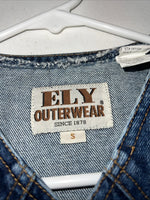 New Children’s ELY Outerwear Denim Short Sleeve Button Up Tank S #141104 3C-51