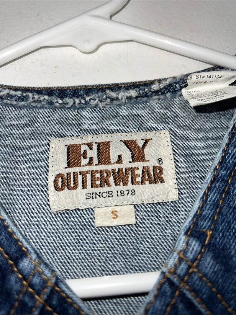 New Children’s ELY Outerwear Denim Short Sleeve Button Up Tank S #141104 3C-51