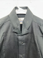 New Classix Black Long Sleeve Button Up English Shirt 13-13.4 XS AA-89