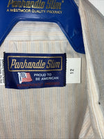 New Kids Panhandle Slim Tan Stripe Long Sleeve Pearl Snap Size 12 DD-104