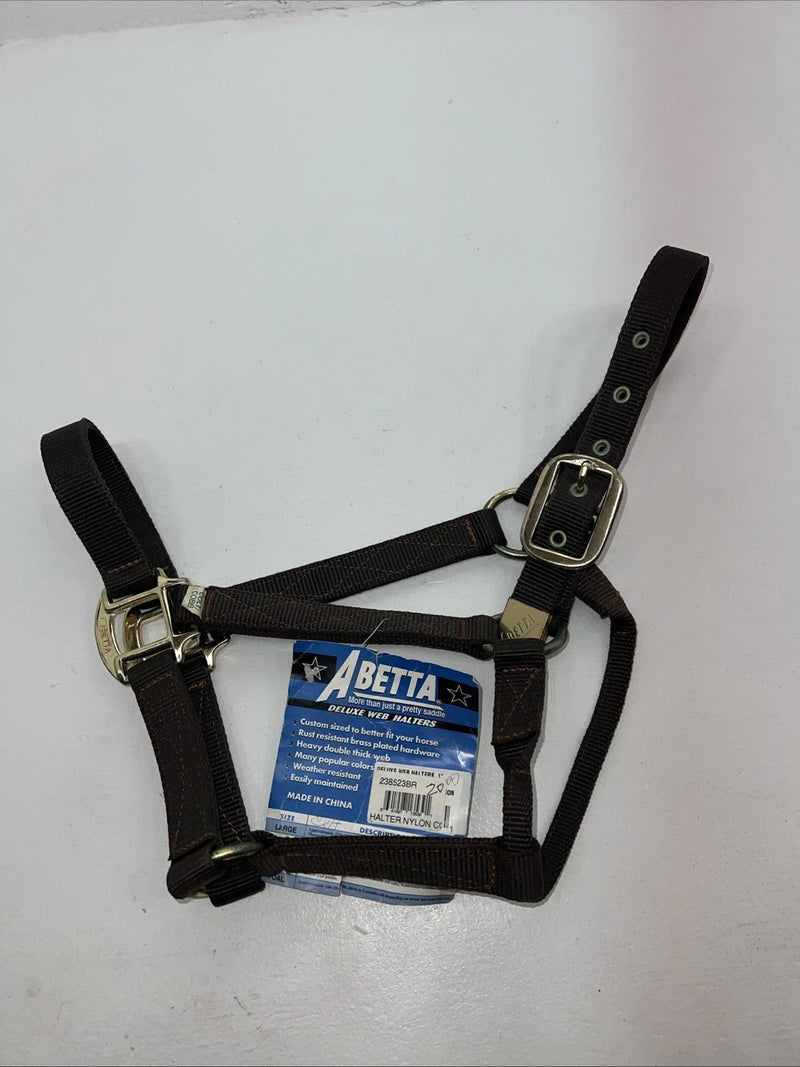 New ABetta Brown Nylon Colt/Cobb Web Halter #238523 3C-8