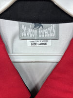 New Men’s Cowboy Threads Black Red White Long Sleeve Button Up Large MM-116