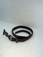 New Black Genuine Leather Chambers Beaded 28” Belt #PR485 JJ-136