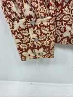 New Women’s Tem Tex Floral Design Long Sleeve Pearl Snap Size 32 MM-83