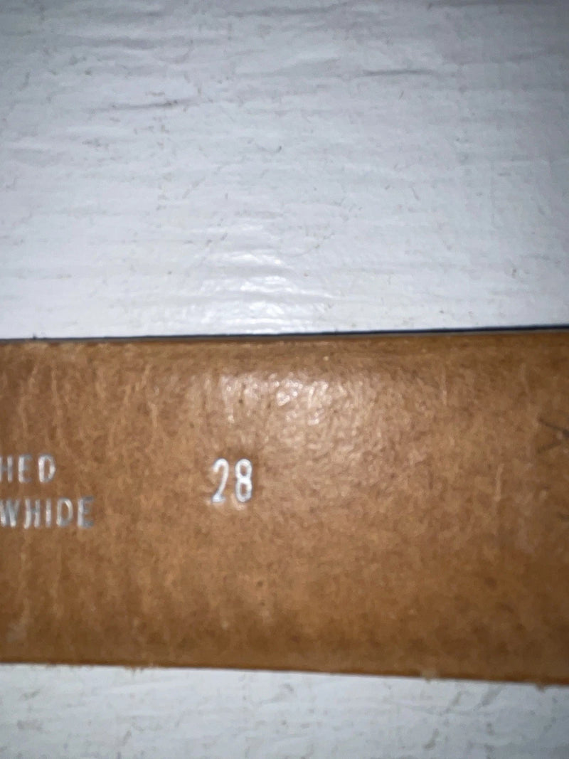 New Brown Genuine Leather Sand & Sage Tooled 28” Belt #533 NN-53