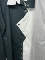 New Men’s Green White Cowboy Threads Button Up Long Sleeve Shirt Medium I-58