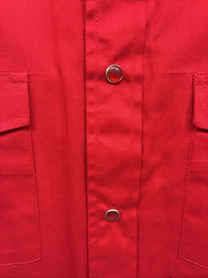 New Men’s Western Express Jean Red long Sleeve Pearl Snap XL T-23
