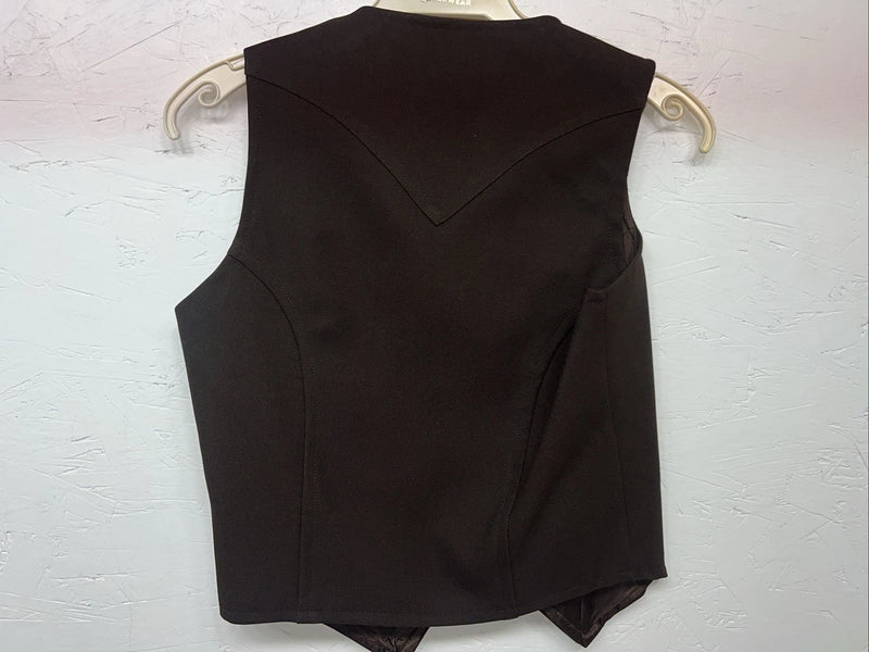New Women’s Brown Dickson Jenkins Western Show Vest 30 #7053 E-609
