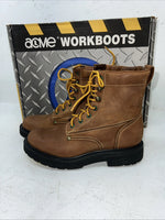 New Woman’s Brown Lace Up Acme Cowboy Boots. 8070 7 M. 18-42