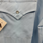 New Men’s ELY Cattleman Blue Stripe Long Sleeve Pearl Snap Medium J-81