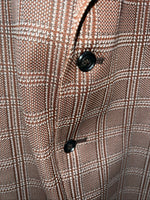 New Men’s Tanbark Red Plaid Suit Jacket 48R #720 X-601