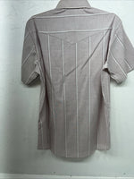 New Men’s Pink Texas Sage Short Sleeve Pearl Snap Shirt 16.5 L P-45