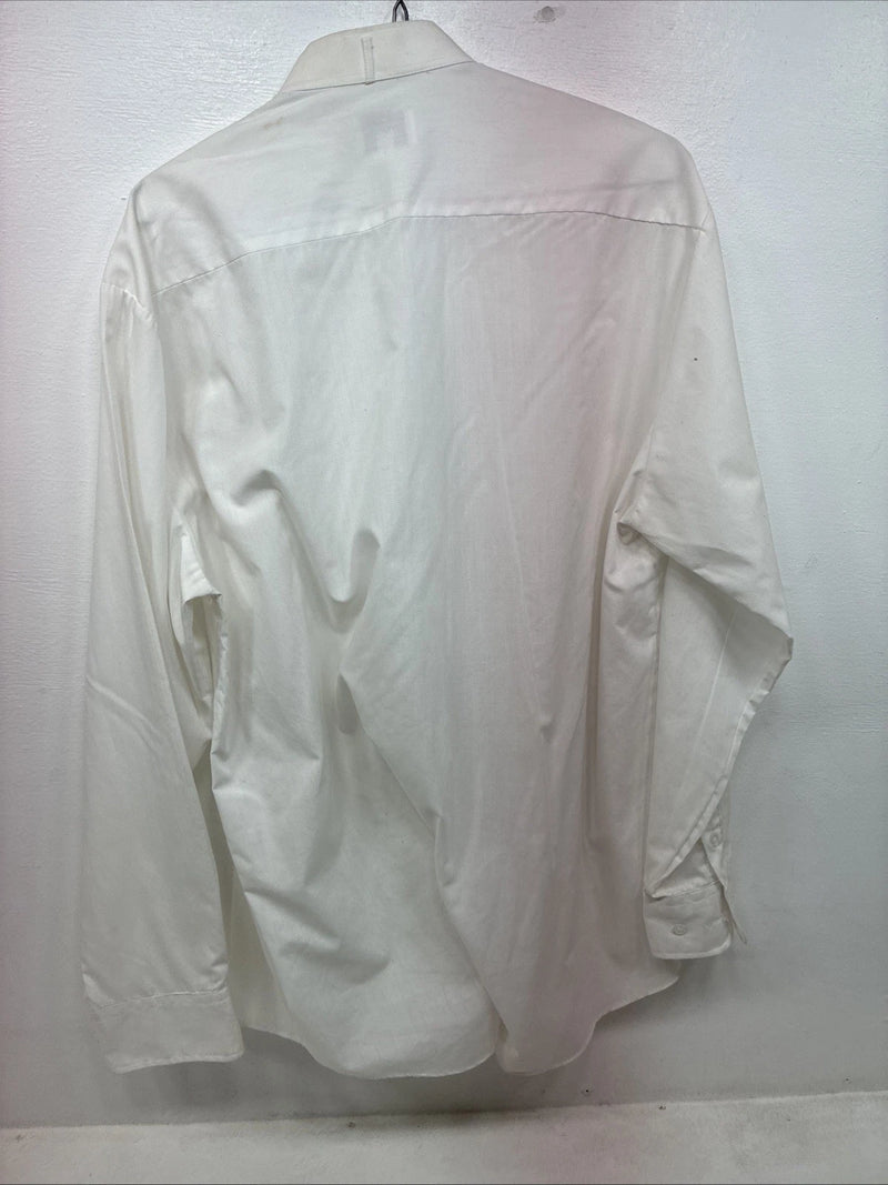 New Broadway TuxMakers White Long Sleeve Button Up English Shirt Large TT-42