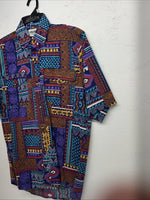 New Men’s Multicolor San Angelo Short Sleeve Button Up Shirt Small I-60