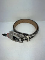 New Cow Print Genuine Leather Blazin Roxx Silver Bling L Belt #N3511662 Z-61