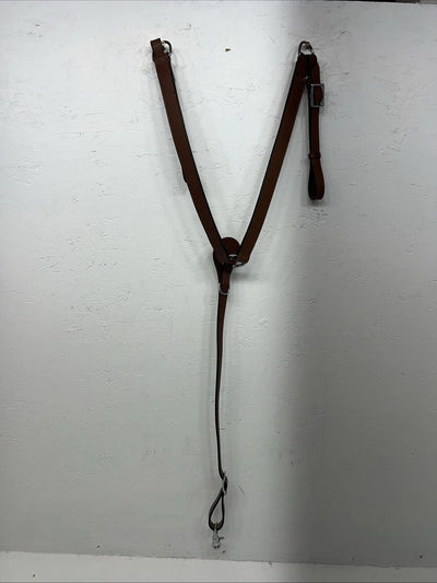 New Light Oil Brown Genuine Leather Breast Collar Y-26