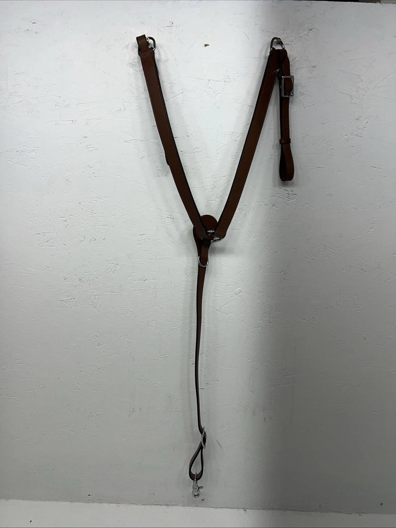 New Light Oil Brown Genuine Leather Breast Collar Y-26