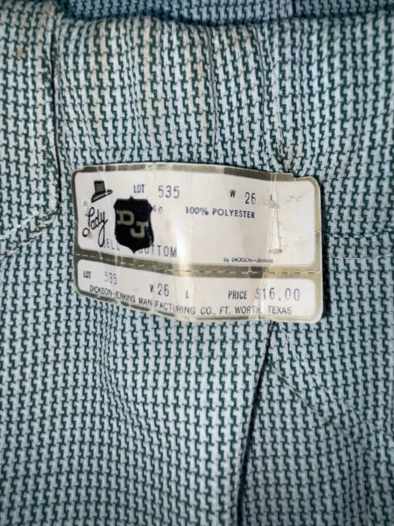 New Vintage Green Checkered Dickson Jenkins Polyester Pants #535 ZZ-63