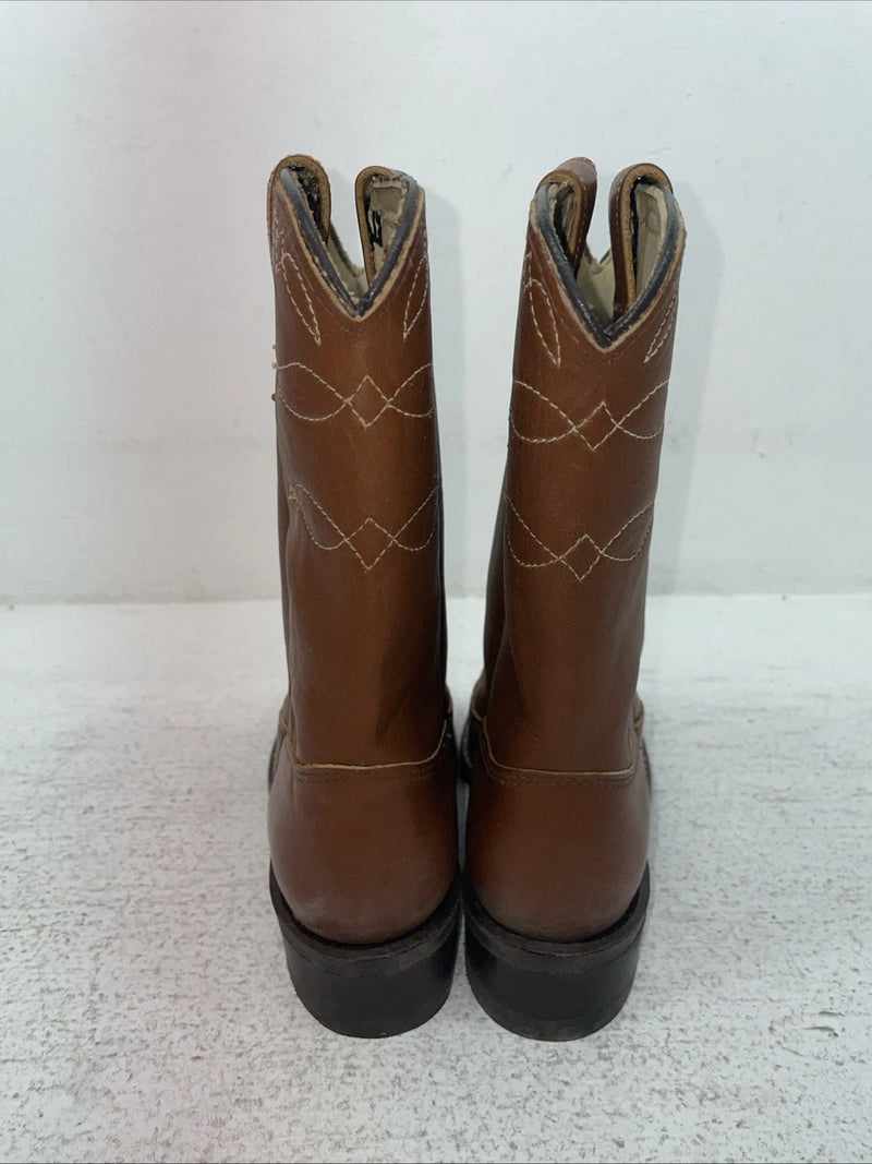 New Kids Brown Texas Brand Cowboy Boots. C 111 13.5 13 1/2 D. 23-79